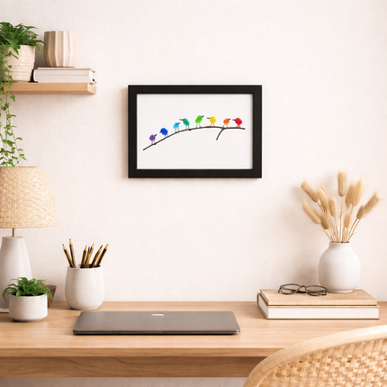 Wall Art for Bedroom, Sea Glass Art with Driftwood Bird Design, Coastal Wall Decor and Beach Decor for Living Room_05