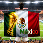 Mexico Flag Cape, Wearable Soccer Cape with Trophy Print, Flag Banner for Wall Display, Soccer Party Decor for Game Day_00