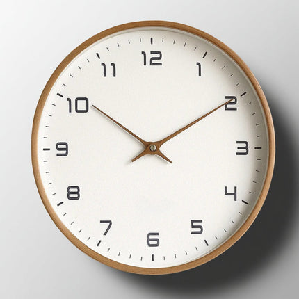 Silent Quartz Wall Clock with Minimalist Wooden Frame | Modern Design for Clear Timekeeping in Any Room