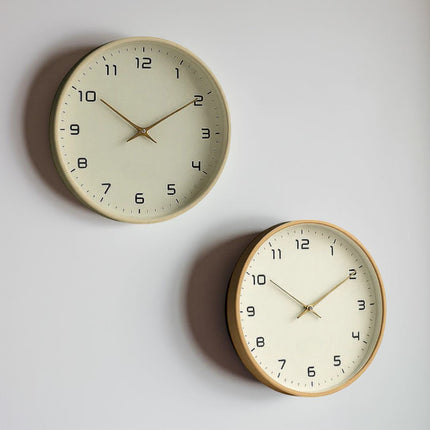 Silent Quartz Wall Clock with Minimalist Wooden Frame | Modern Design for Clear Timekeeping in Any Room