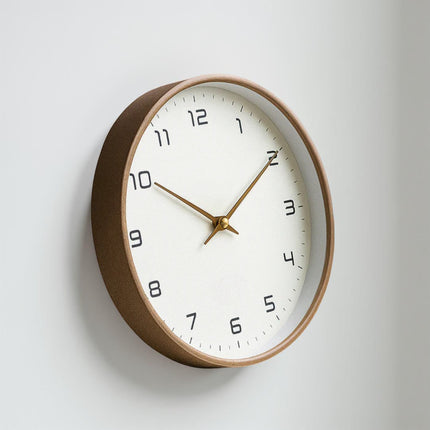 Silent Quartz Wall Clock with Minimalist Wooden Frame | Modern Design for Clear Timekeeping in Any Room