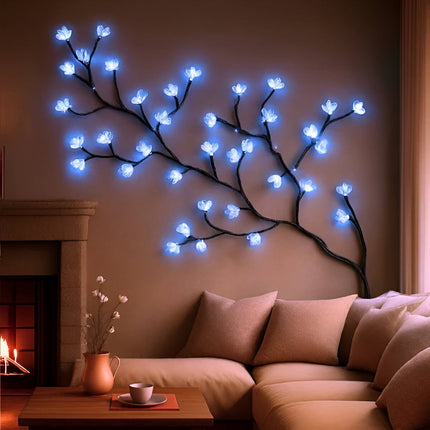 LED Branch Tree Wall Decor Light with Warm White LEDs | Nature-Inspired Accent for Ambient Home Illumination