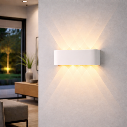 LED Wall Light Sconce with Up/Down Glow | Durable Aluminum Design for Indoor & Outdoor Ambience
