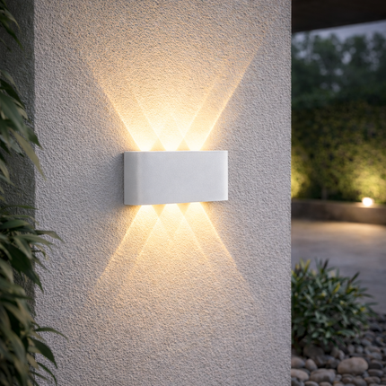 LED Wall Light Sconce with Up/Down Glow | Durable Aluminum Design for Indoor & Outdoor Ambience