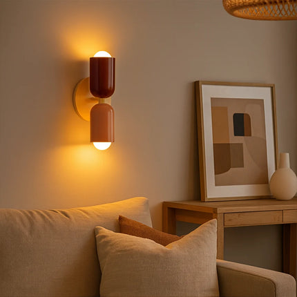 Modern Two-Sided LED Wall Lamp with Metal Frame | Elegant Home Lighting for Hallways and Bedrooms
