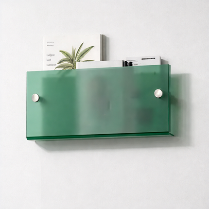 Acrylic Wall Shelf Storage Organizer with Space-Saving Design | Clear Display for Magazines and Books