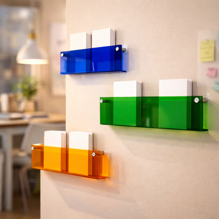 Acrylic Wall Shelf Storage Organizer with Space-Saving Design | Clear Display for Magazines and Books