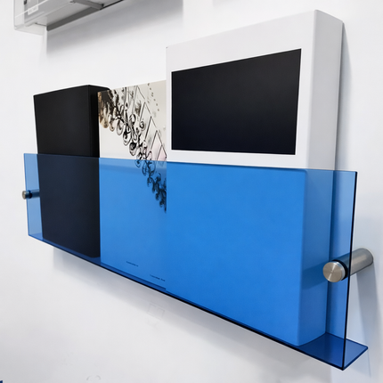 Acrylic Wall Shelf Storage Organizer with Space-Saving Design | Clear Display for Magazines and Books