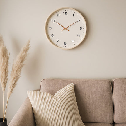 Wooden Wall Clock with Silent Mechanism | Modern Design for Peaceful Home Decor