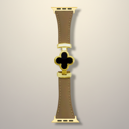 Floral Leather Smartwatch Strap with Adjustable Fit | Elegant Replacement Band for All-Day Comfort
