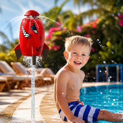 Rocket Water Sprinkler for Kids with Adjustable Spray | Fun Backyard Outdoor Play for Summer Adventures