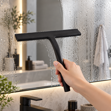 Shower Squeegee for Shower Door, Silicone Shower Cleaning Tool for Glass, Bathroom Accessory with Hanging Clip_04