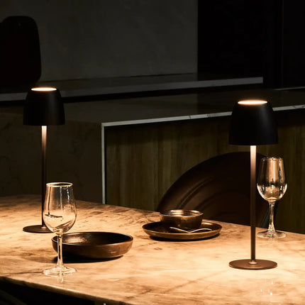 Cordless Waterproof Table Lamp with Dimmable LED Light | Adjustable Brightness for Indoor and Outdoor Use