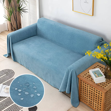 Textured Sofa Cover Blanket with Waterproof Protection | Non-Slip Furniture Throw for Pet and Kid Safety