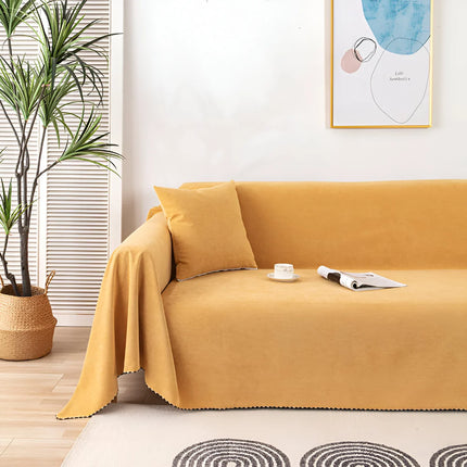 Textured Sofa Cover Blanket with Waterproof Protection | Non-Slip Furniture Throw for Pet and Kid Safety