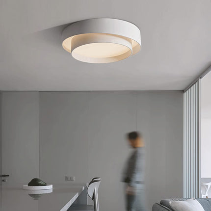 Nordic Round LED Ceiling Light with Soft Ambient Glow | Minimalist Flush Mount Lamp for Modern Interiors