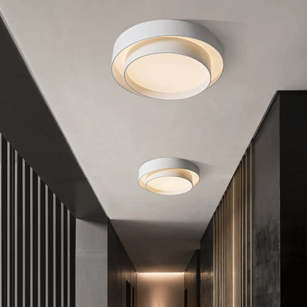 Nordic Round LED Ceiling Light with Soft Ambient Glow | Minimalist Flush Mount Lamp for Modern Interiors