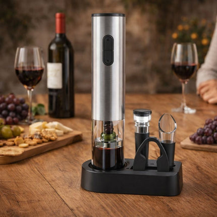 Electric Wine Opener Tool Set with Rechargeable Battery | Effortless Cork Removal for Smooth Entertaining