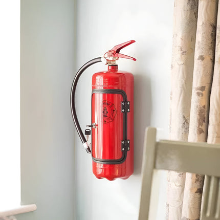 Hidden Wine Storage Bottle Holder in Fire Extinguisher Design | Unique Decorative Accent for Home Bar Display