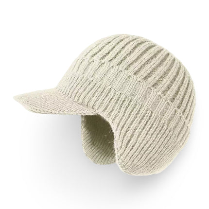 Knit Beanie Winter Hat with Visor & Ear Flaps | Cold Weather Coverage for Outdoor Activities