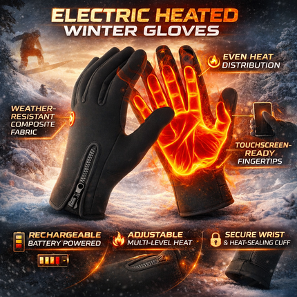 Thermal Winter Gloves with Touchscreen Capability | Adjustable Heating for Outdoor Activities