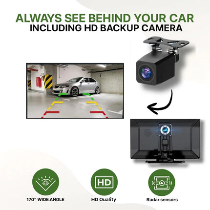 Wireless CarPlay and Android Auto Adapter with 22 cm Touchscreen Display | Seamless Connectivity for Smart Driving Experience