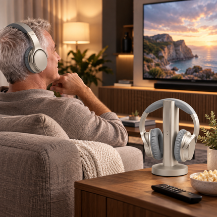 Wireless Headphones for TV, Wireless Over Ear Headphones with 160 ft Range, Wireless TV Headset with Volume Control_04