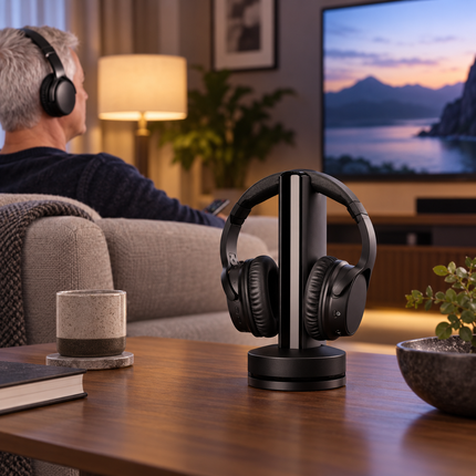 Wireless Headphones for TV, Wireless Over Ear Headphones with 160 ft Range, Wireless TV Headset with Volume Control_03