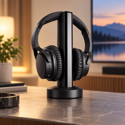 Wireless Headphones for TV, Wireless Over Ear Headphones with 160 ft Range, Wireless TV Headset with Volume Control_00