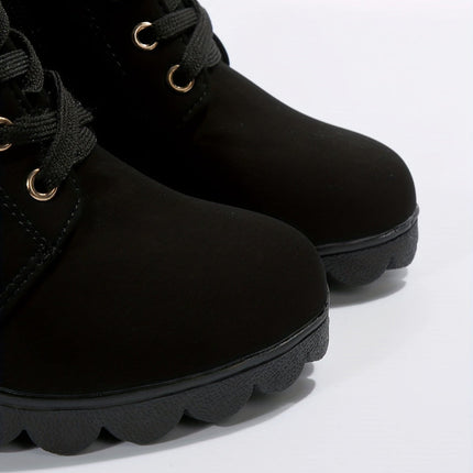 Women's Ankle Boots with Block Heel & Lace-Up Design | Versatile Casual Footwear for Everyday Style