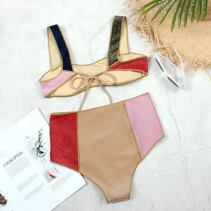 High-Waisted Women's Bikini Set with Matching Top | Flattering Swimwear for Beach Days and Poolside Fun