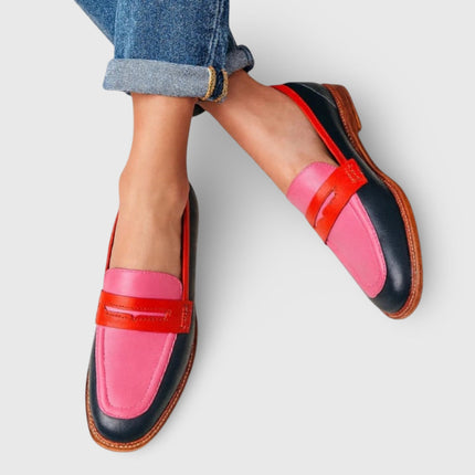 Women's Loafers with Round Toe Slip-On Design | Versatile Casual Shoes for Everyday Comfort