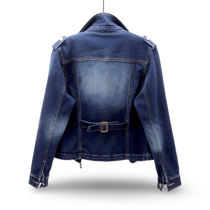 Cropped Moto Jacket for Women with Zip Closure | Stylish Layering for Casual Outfits and Seasonal Transition