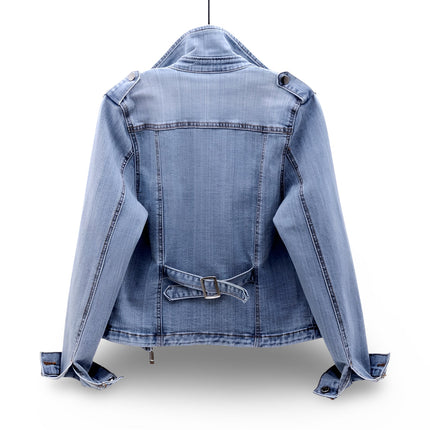 Cropped Moto Jacket for Women with Zip Closure | Stylish Layering for Casual Outfits and Seasonal Transition