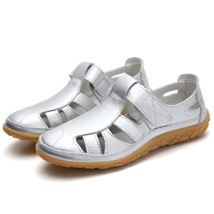 Closed Toe Women's Sandals for Summer with Adjustable Strap | Comfortable Walking Shoes for Daily Errands and Casual Outings