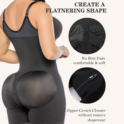 Shapewear Bodysuit for Women with Adjustable Straps | Full Coverage Undergarment for Smooth Outfit Layering