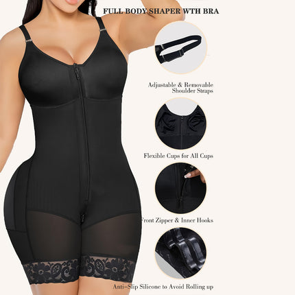 Shapewear Bodysuit for Women with Adjustable Straps | Full Coverage Undergarment for Smooth Outfit Layering