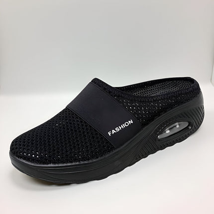 Slip-On Walking Shoes for Women with Cushion Sole | Comfortable Mesh Upper for Everyday Wear
