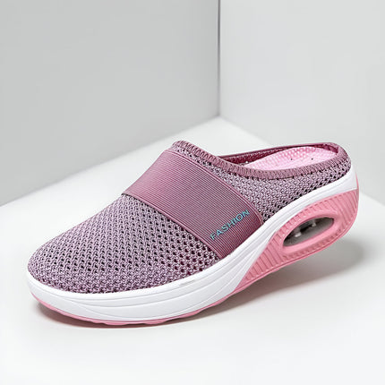 Slip-On Walking Shoes for Women with Cushion Sole | Comfortable Mesh Upper for Everyday Wear