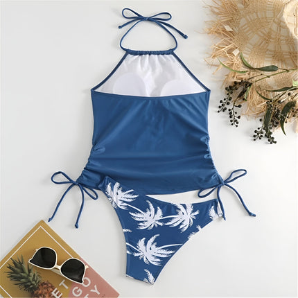 Women's Tankini Swimsuit with Halter Neckline | Beach-Ready Swimwear for Pool and Vacation Fun