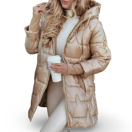 Hooded Padded Winter Coat for Women | Quilted Jacket for Cold Weather and Daily Outings