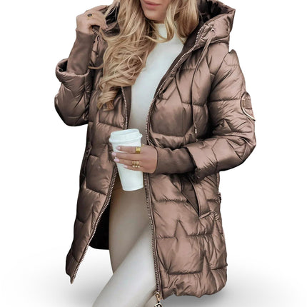 Hooded Padded Winter Coat for Women | Quilted Jacket for Cold Weather and Daily Outings