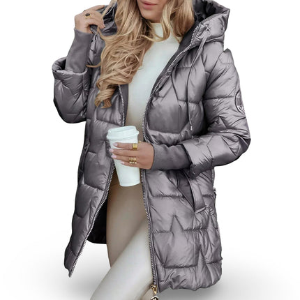 Hooded Padded Winter Coat for Women | Quilted Jacket for Cold Weather and Daily Outings