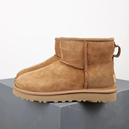 Womens Boots, Sheepskin Boots with Genuine Sheepskin Lining and Suede Upper