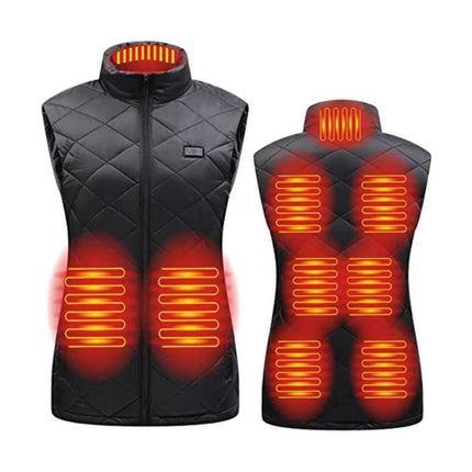 Women's Heated Vest with 9 Heating Zones | Slim Fit Electric Gilet for Outdoor Warmth