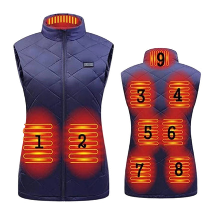 Heated Vest for Women with 9 Heating Panels, Rechargeable Heated Vest with 3 Heat Levels and USB Power Bank Operation_12