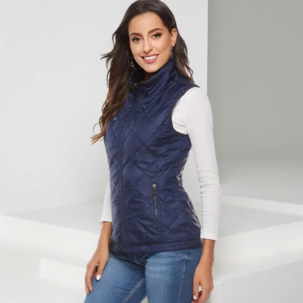 Women's Heated Vest with 9 Heating Zones | Slim Fit Electric Gilet for Outdoor Warmth