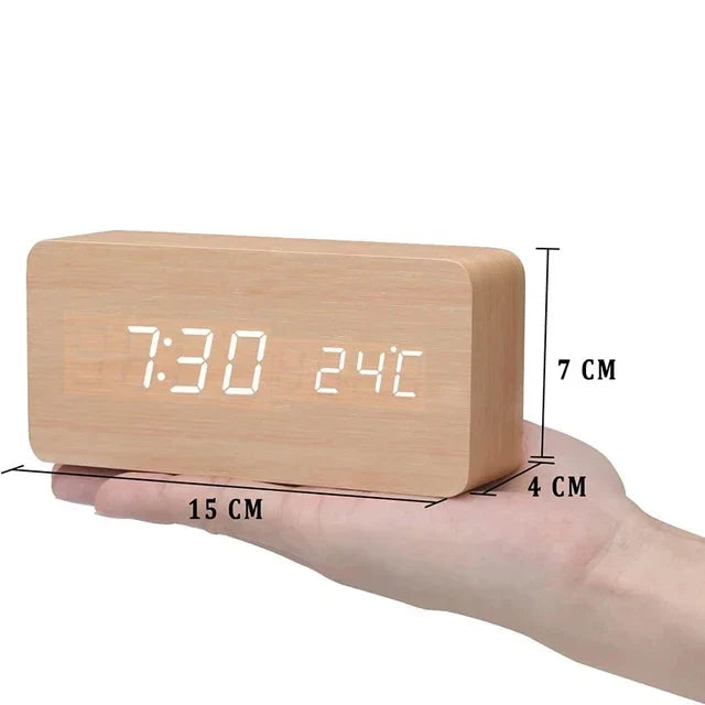 WoodWatch | Digital Alarm Clock with Voice Control & Temperature Display | Modern Design for Stylish Bedrooms 10