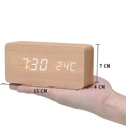 WoodWatch | Digital Alarm Clock with Voice Control & Temperature Display | Modern Design for Stylish Bedrooms 10