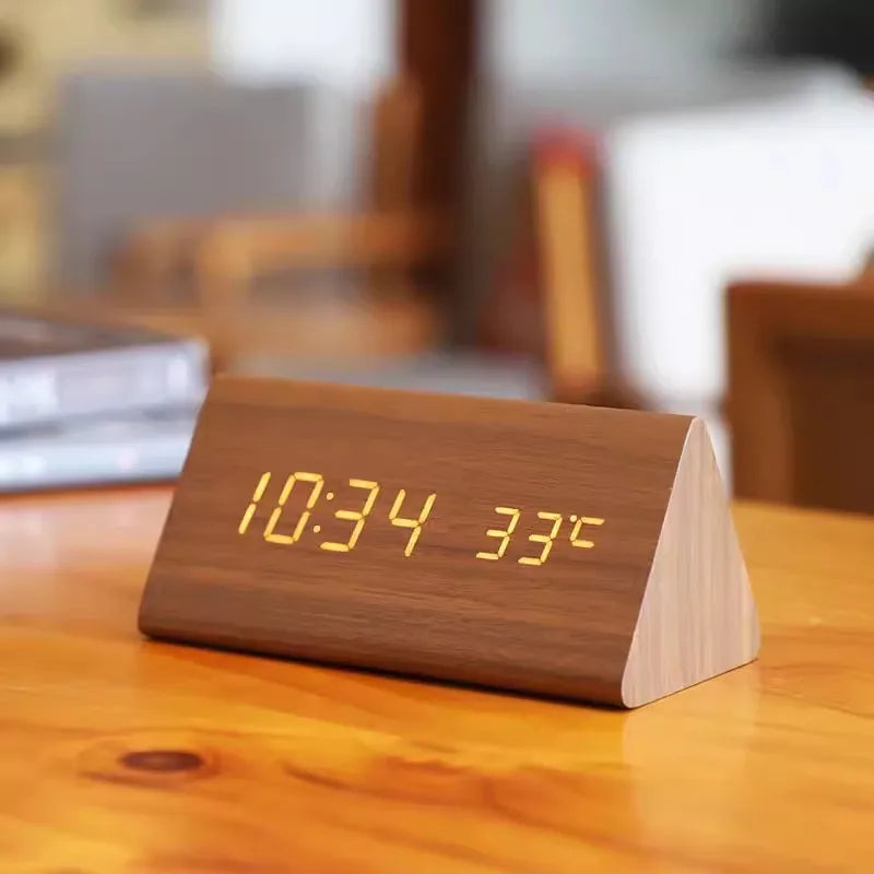 WoodWatch | Digital Alarm Clock with Voice Control & Temperature Display | Modern Design for Stylish Bedrooms 2